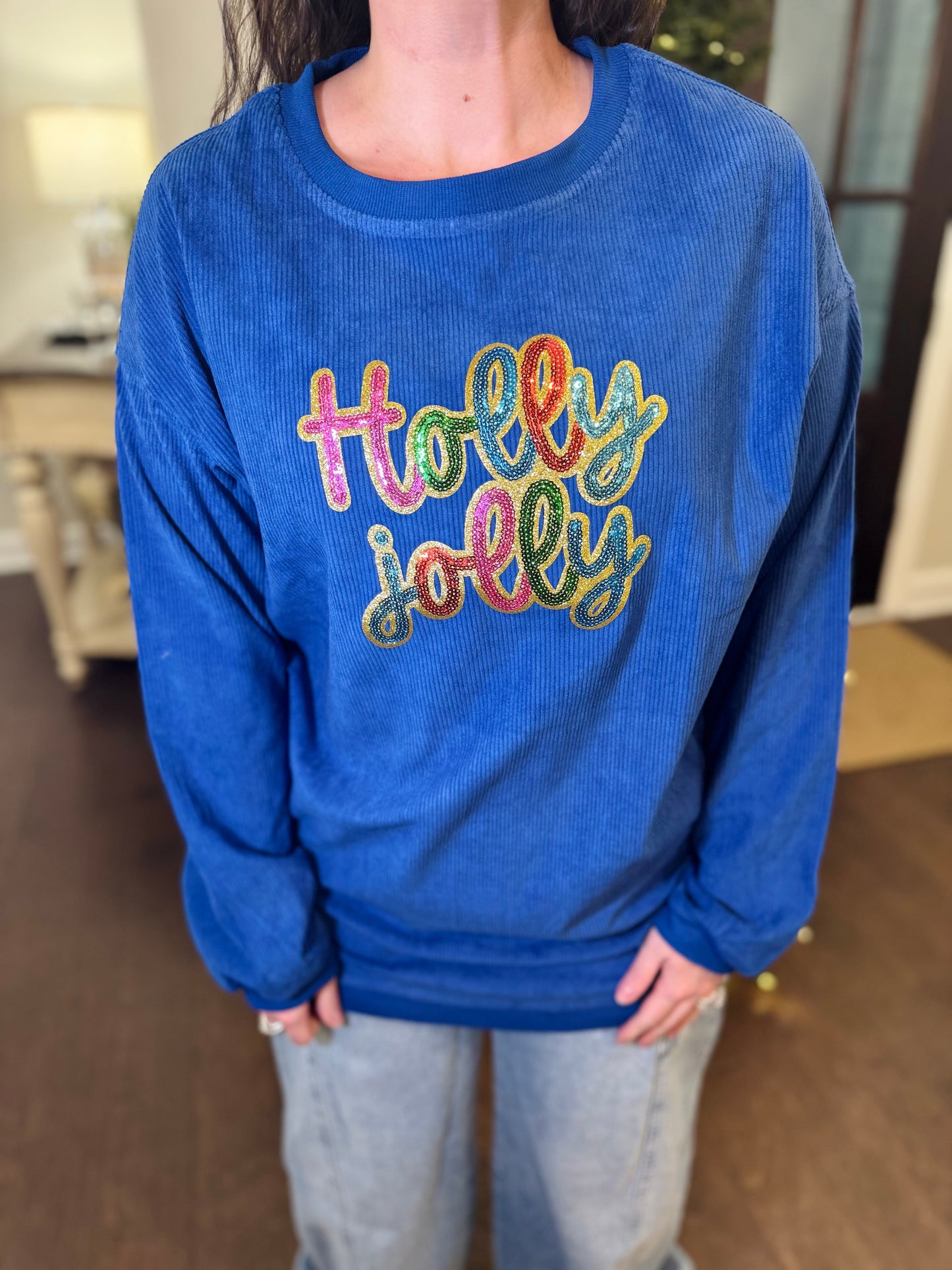 Pastel Nutcracker Sequin Corded Crews