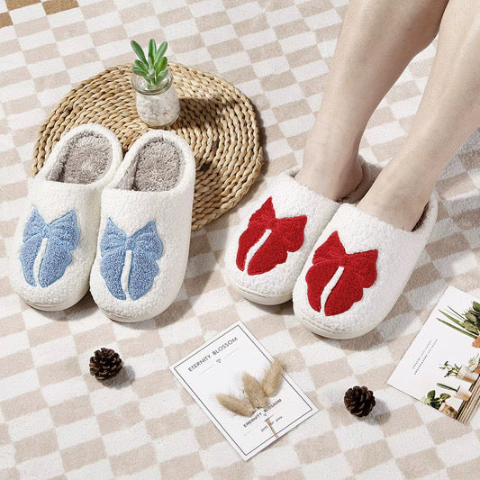 Red & Blue Bow Slippers *CIJ Special*
