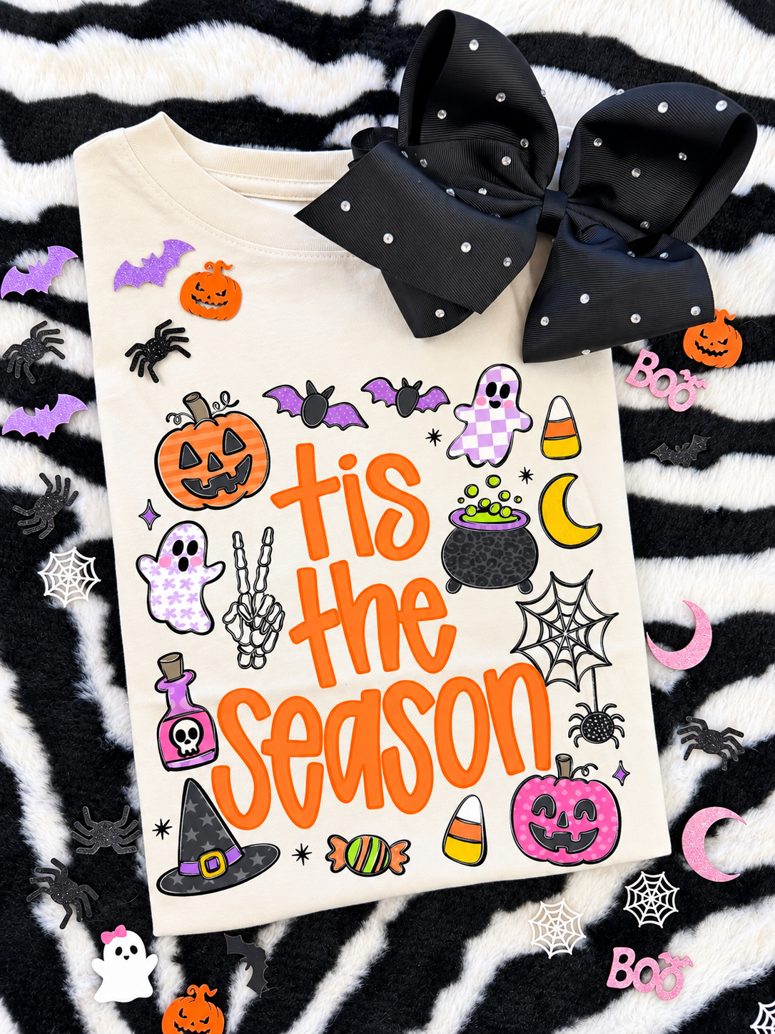 Tis The Season Girly Halloween Icons Tee
