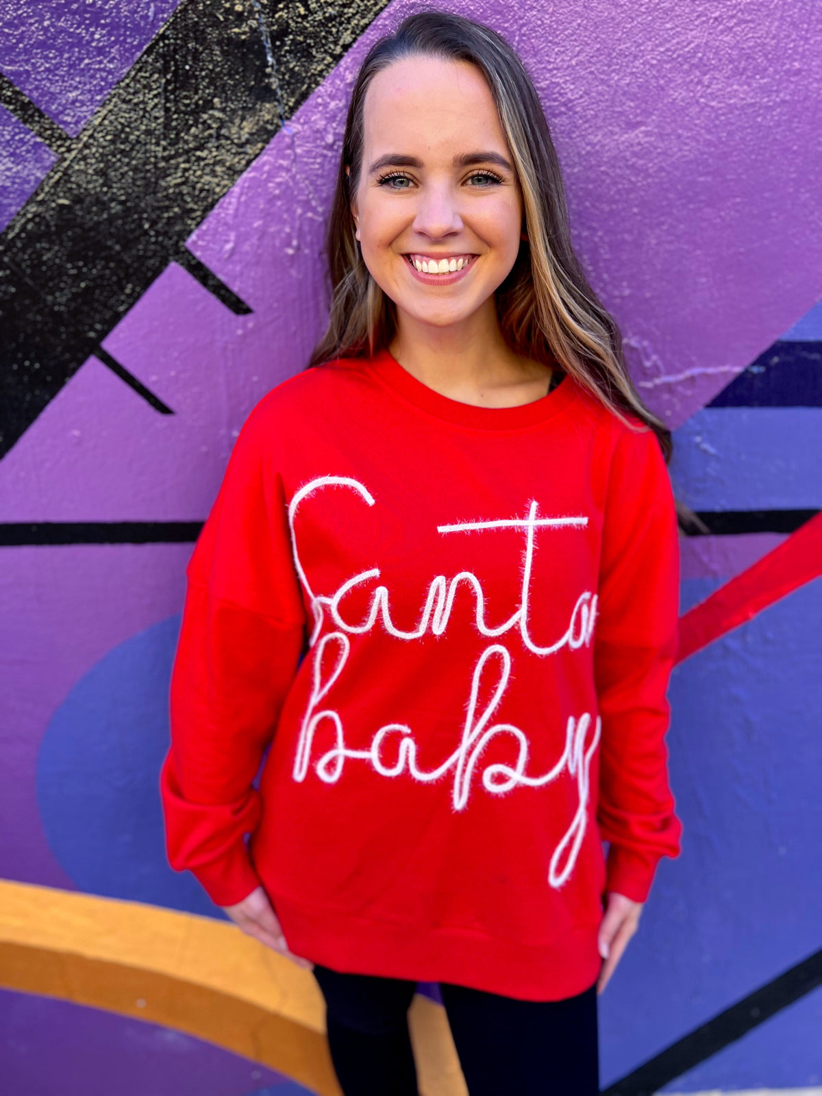 RTS Santa Baby Tinsel Sweatshirt