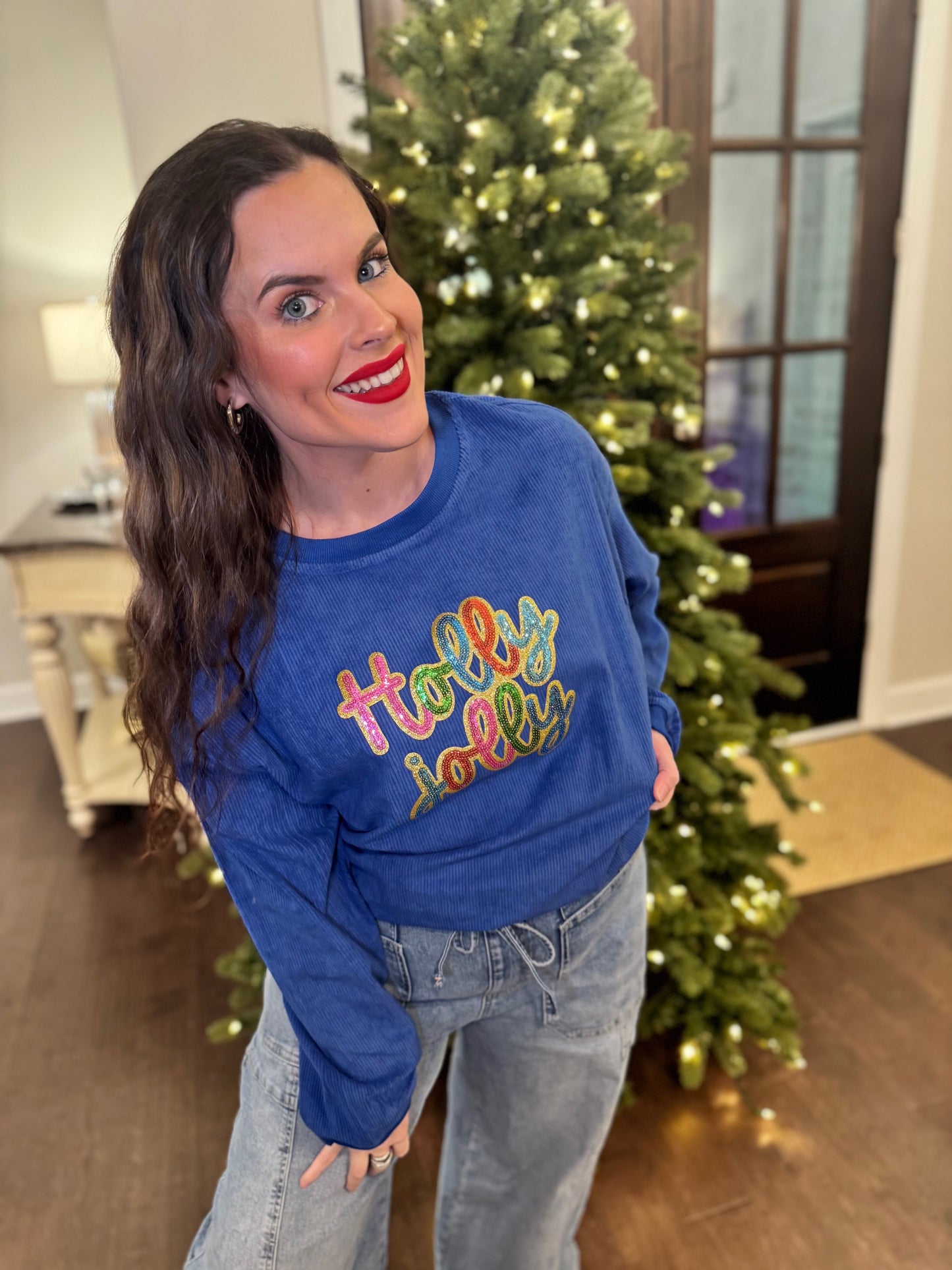 Pastel Nutcracker Sequin Corded Crews