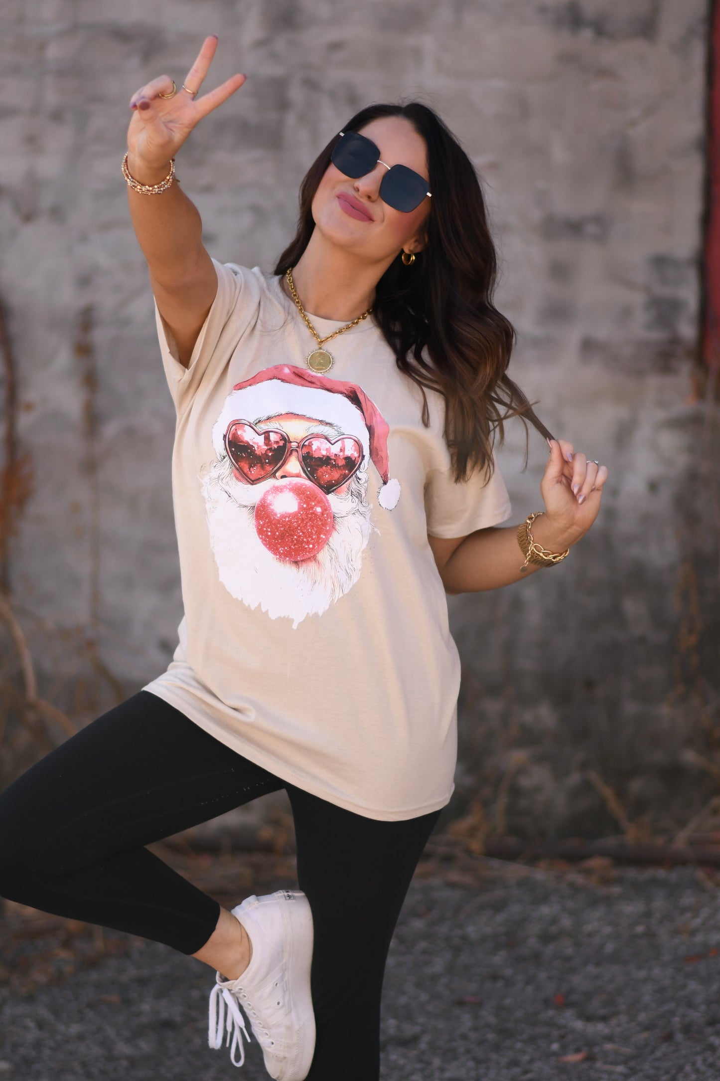 Bubblegum Santa Delta Tee