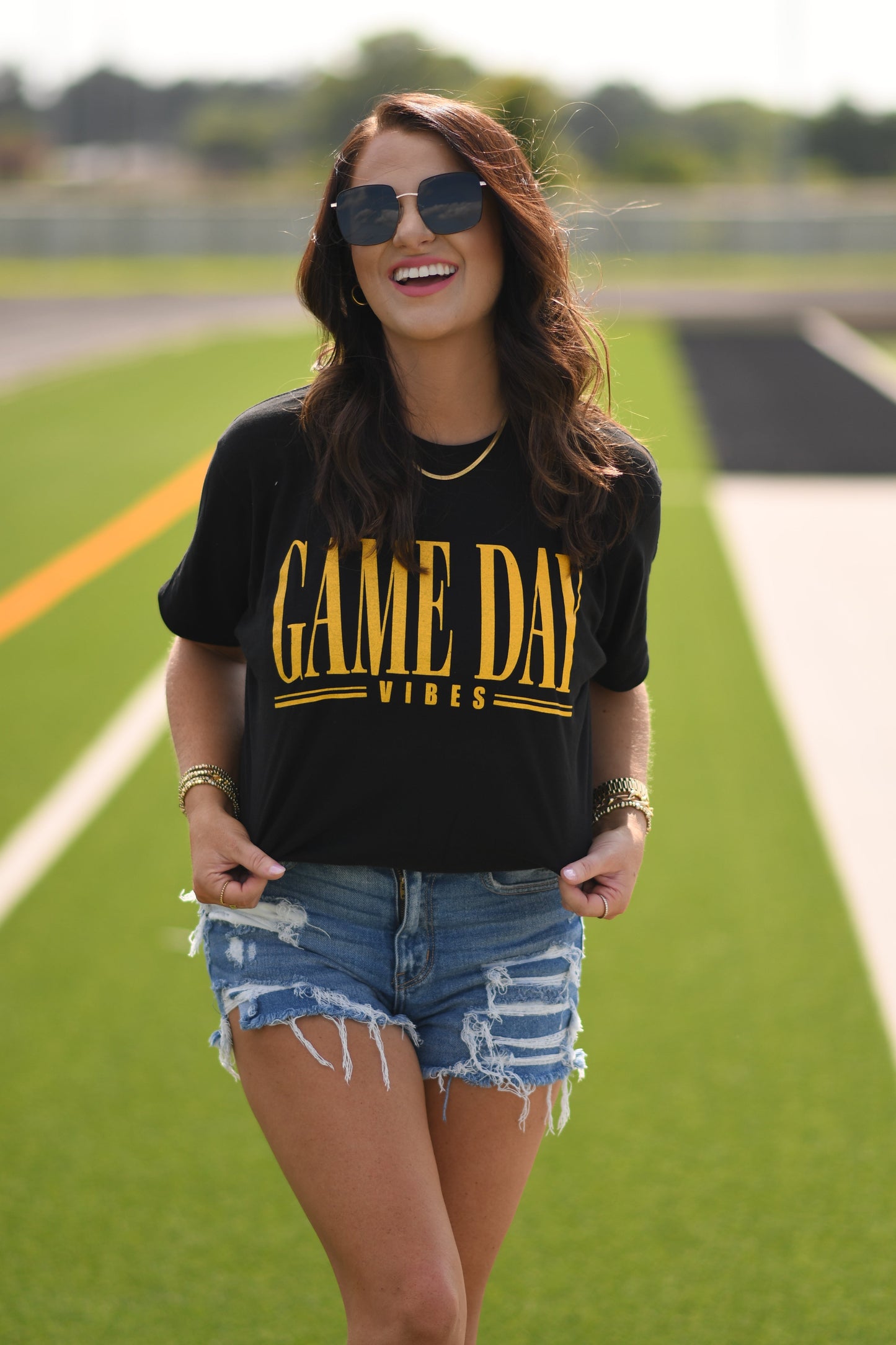 **SALE** RTS Black and Gold Game Day Vibes Tee