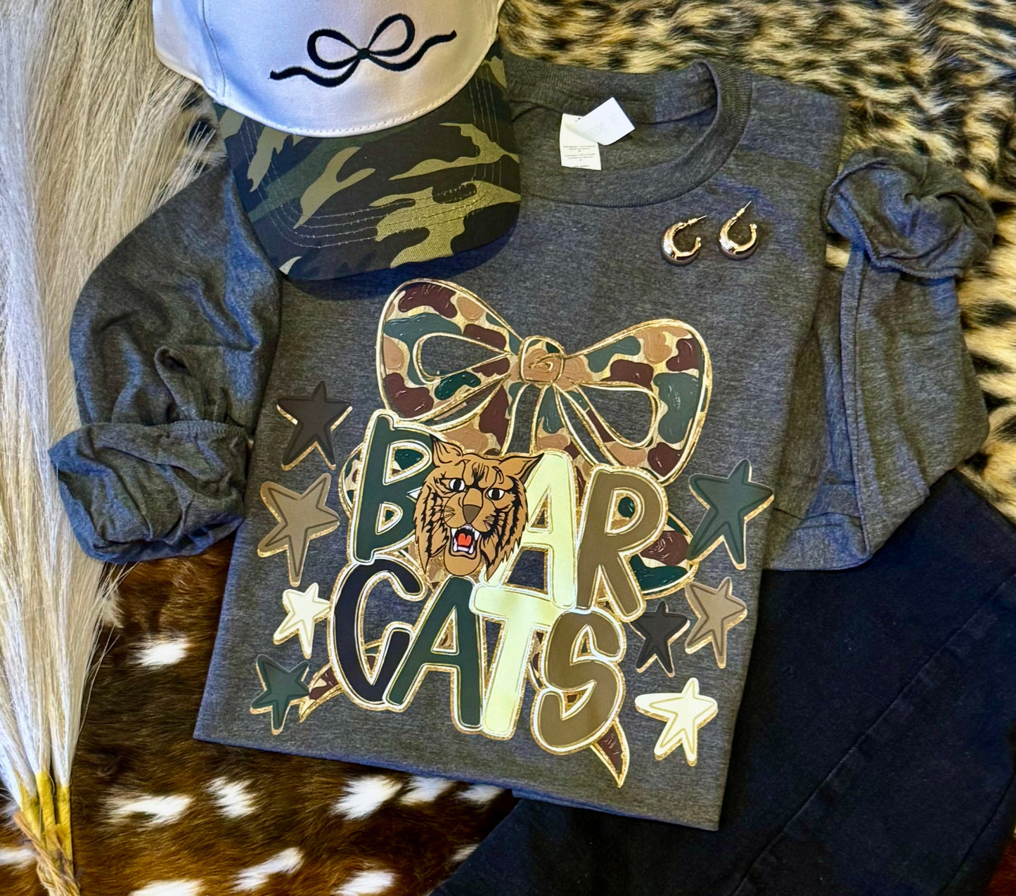 Bearcats Camo Bow Tee / Long Sleeve