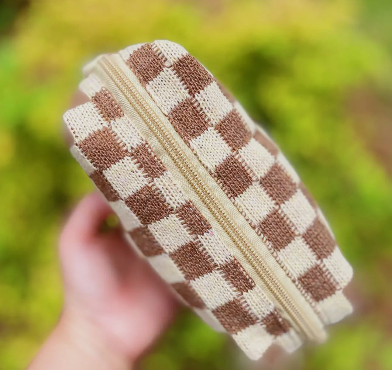 Checker Lovers Spring Cosmetic Bag
