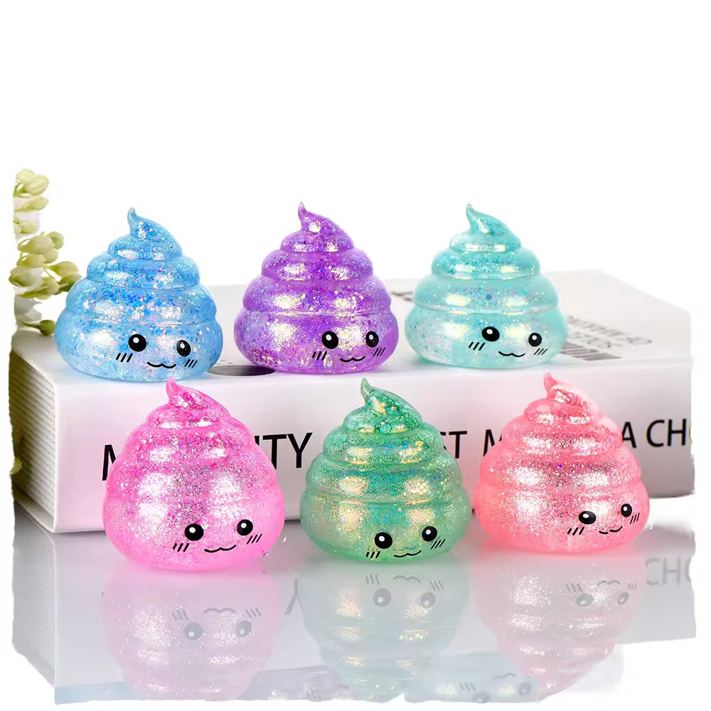 RTS Glitter Poop Squishy