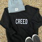 Black Custom Embroidered Name Youth Sweatshirt