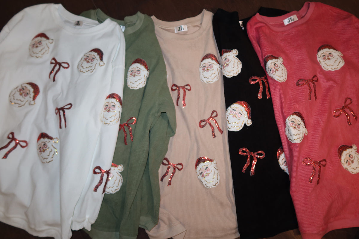 Santa Bow Corded Crews