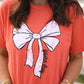 **SALE** RTS Orange Game Day Bow Tee