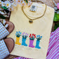 Tulips and Rubber Boots Embroidered Tee