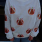 Bow Pumpkin Sequin Corded Crew