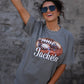 Custom Faux Glitter Football Tee