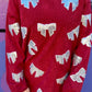 Preorder Red/Silver Sequin Bow Corded Crew