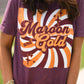 Maroon and Gold Retro Tee