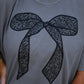Black Lace Bow Tee