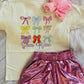 Girls Custom Name Bow Tee