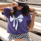 **SALE** RTS Purple Game Day Bow Tee