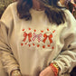 Fall Leaves & Bows Embroidered Sweatshirt