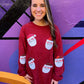 Sequin Santa Corded Crew