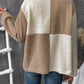 Perfect Color Block Collared Neck Long Sleeve Jacket
