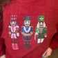 Crimson Sequin Nutcracker Corded Crew