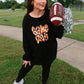 Orange Checkered Game Day Patch Corded Crew