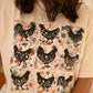 Floral Chickens Tee