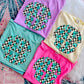 Custom checkered & turquoise mono- Multiple Styles & Colors
