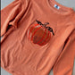 RTS Orange Sequin Pumpkin Corded Crew
