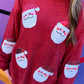 Sequin Santa Corded Crew
