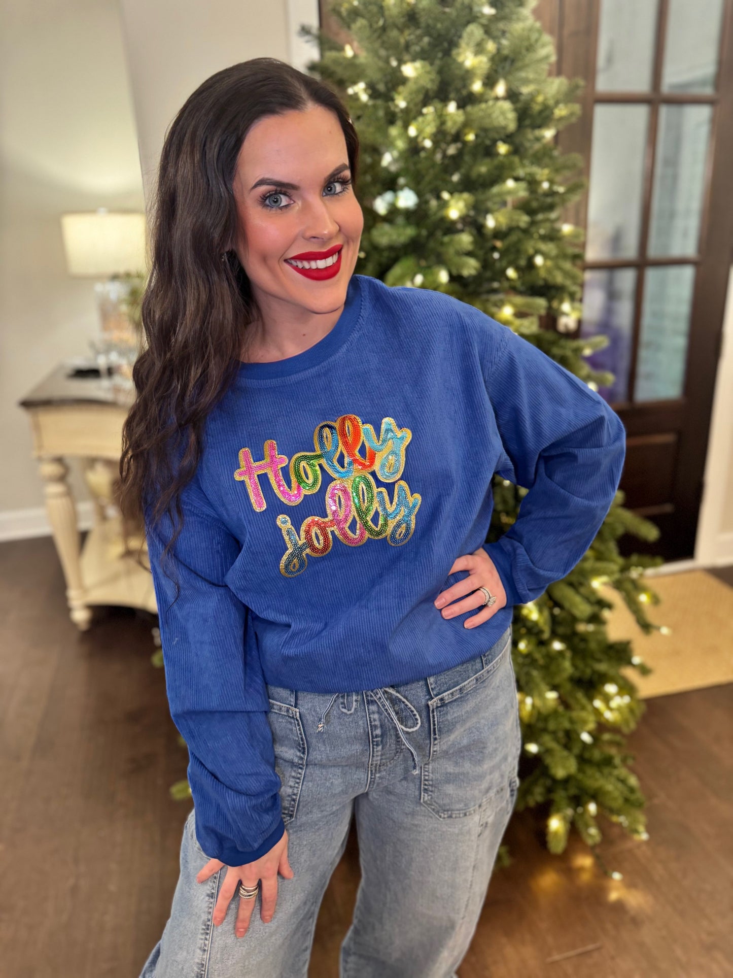 Pastel Nutcracker Sequin Corded Crews