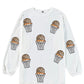 (MULTI COLOR) Sequin Basketball Corded Crews