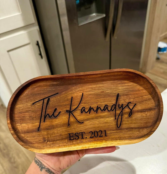Catch All Engraved Personalized Trays