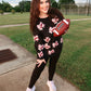 Chenille Football Bow Corded Crew