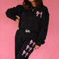 Black Bow Jogger Set (Pieces Sold Separate)