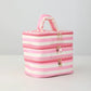 Striped Makeup Multi-Zipper Bag *PRE ORDER*