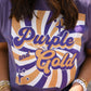 Purple and Gold Retro Tee