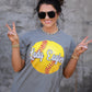 Custom Faux Glitter Softball Tee