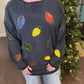 Sequin Lights Charcoal Corded Crew