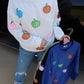 Multicolor Pumpkin Sequin Corded Crews