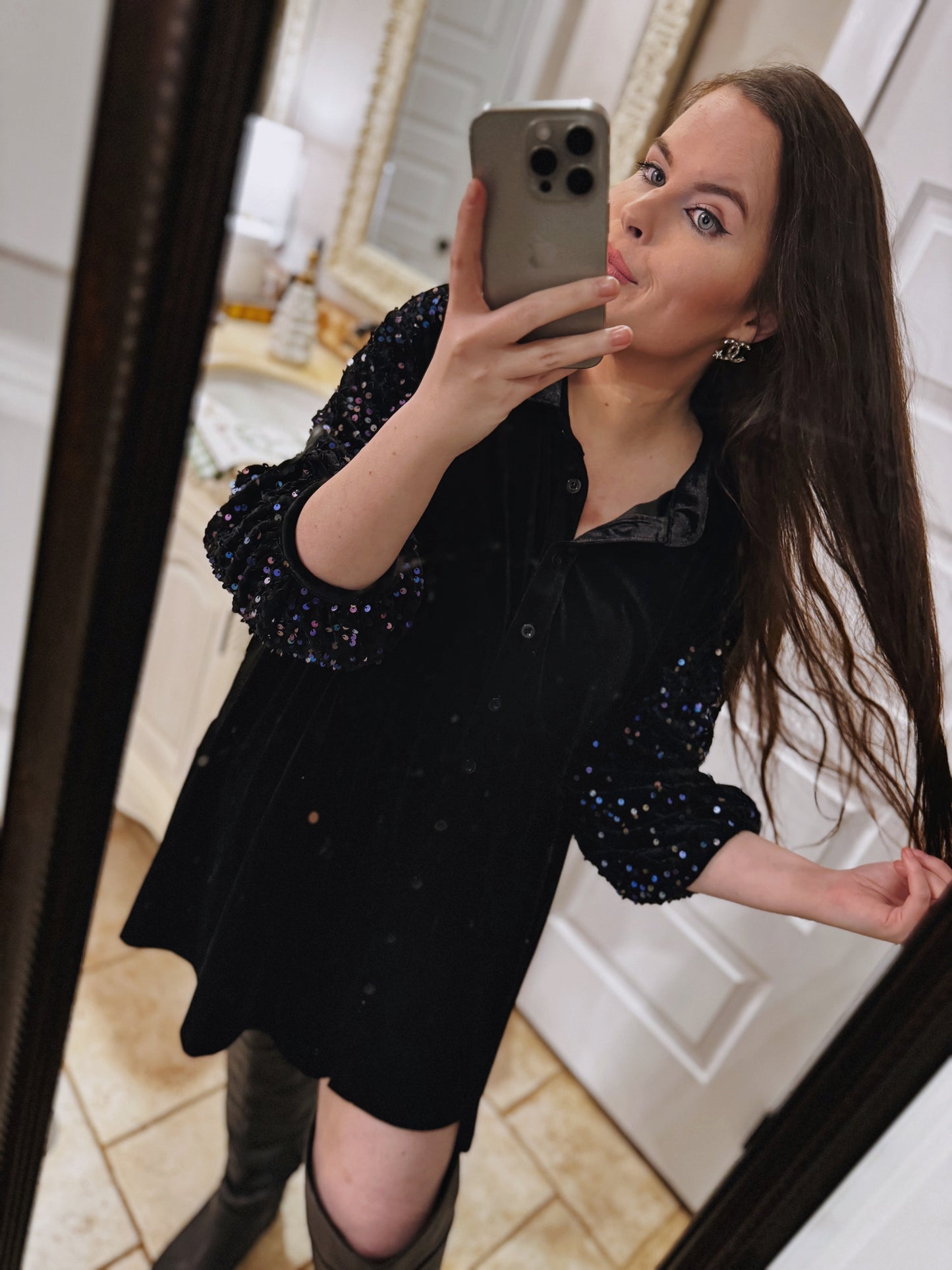 Velvet + Sequin Tunic/Dress