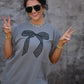 Black Lace Bow Tee