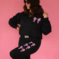 Black Bow Jogger Set (Pieces Sold Separate)
