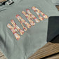 Mushroom mama print bay comfort color tee