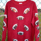 (MULTI COLOR) Sequin Basketball Corded Crews