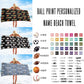 Sport Balls Personalized Name Beach Towel
