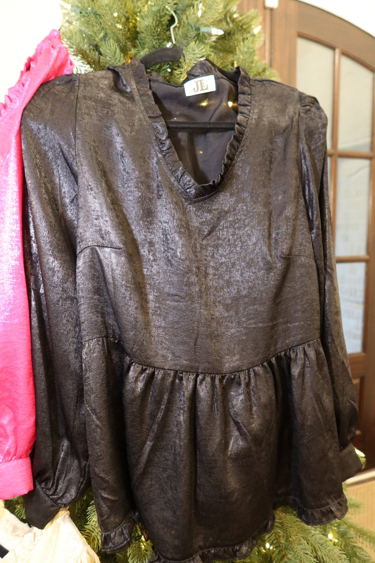 Metallic Babydoll Tops
