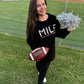 MILF Embroidered Corded Crew