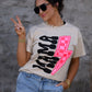 Mama Checkered Bolt Tee