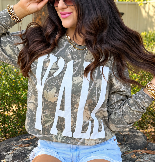 RTS Y’all Puff Camo Long Sleeve Tee